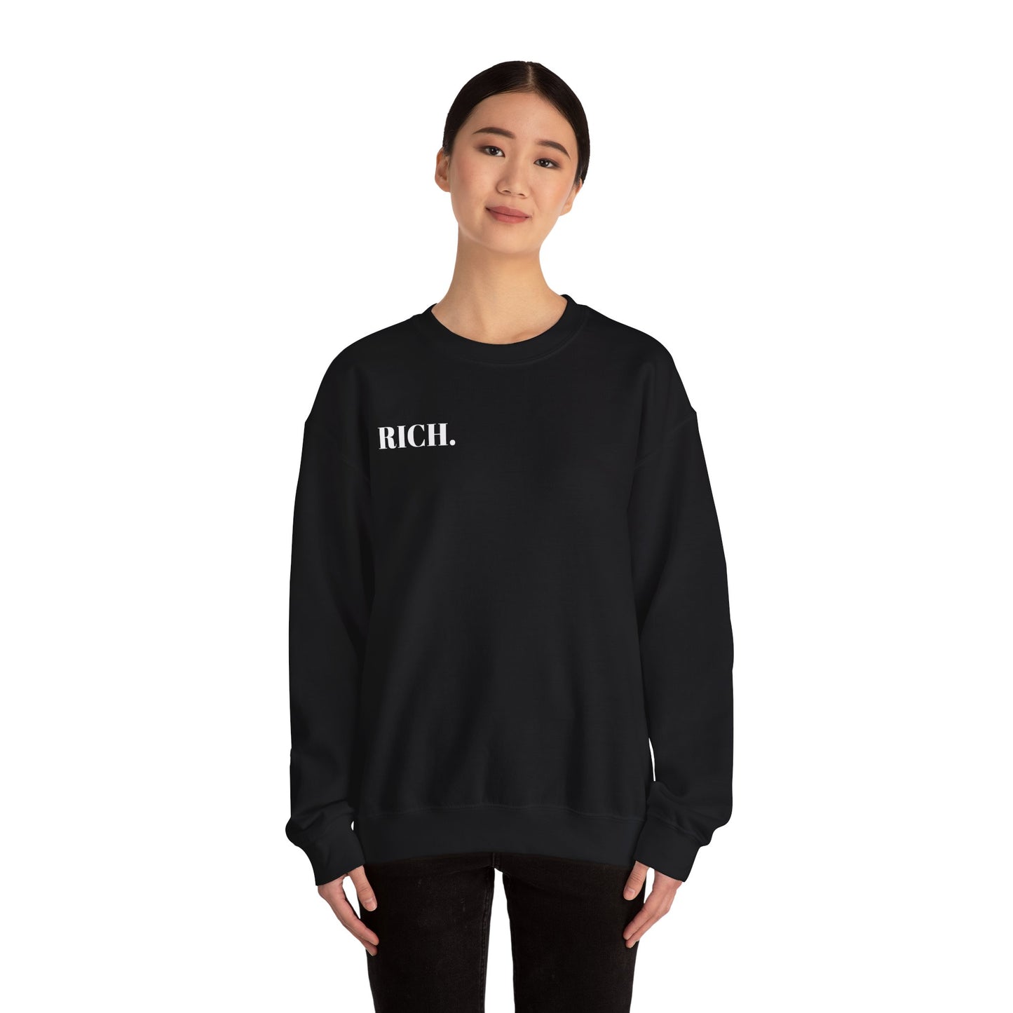 "RICH." Unisex Heavy Blend™ Crewneck Sweatshirt